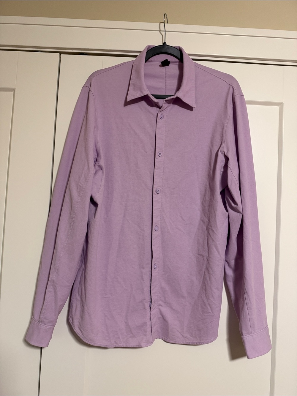 lululemon athletica Men's Lavender Long-Sleeve Button-Down Shirt